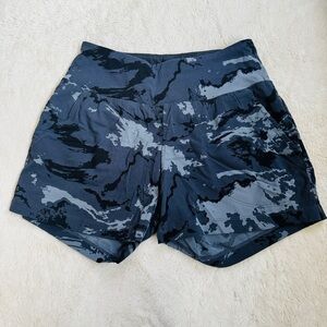 Mountain Hardwear Camo Athletic Shorts XS Gray Blue Black Camouflage Trail